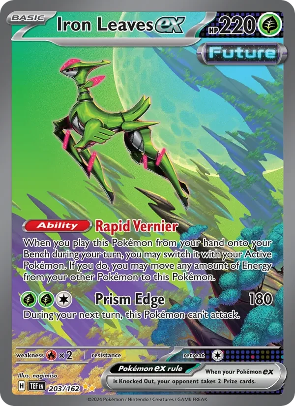 Iron Leaves ex 203/162 Temporal Forces Pokémon card