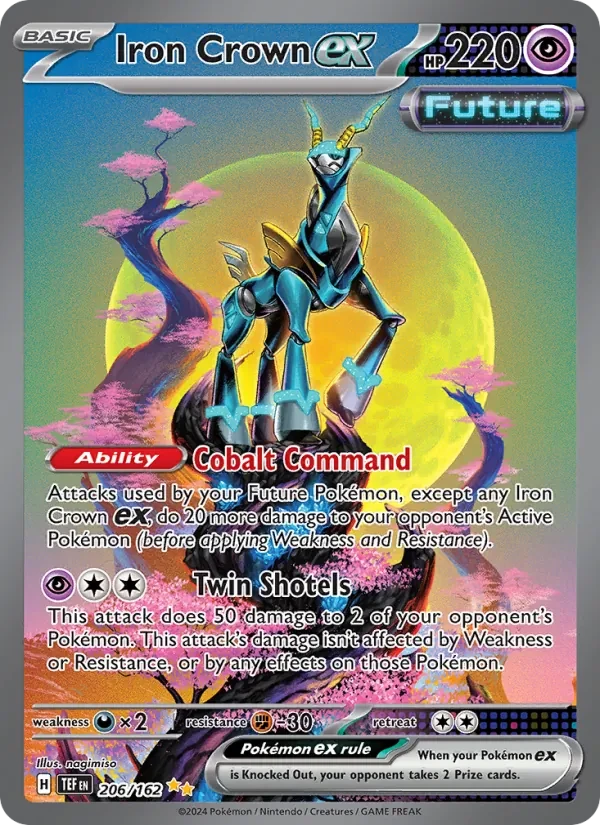Iron Crown ex 206/162 Temporal Forces Pokémon card