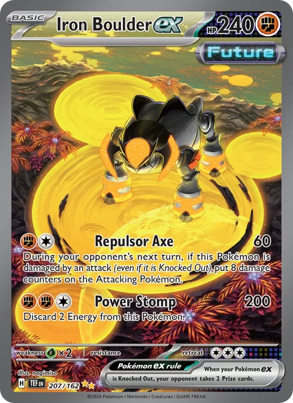 Iron Boulder ex 207/162 Temporal Forces Pokémon card
