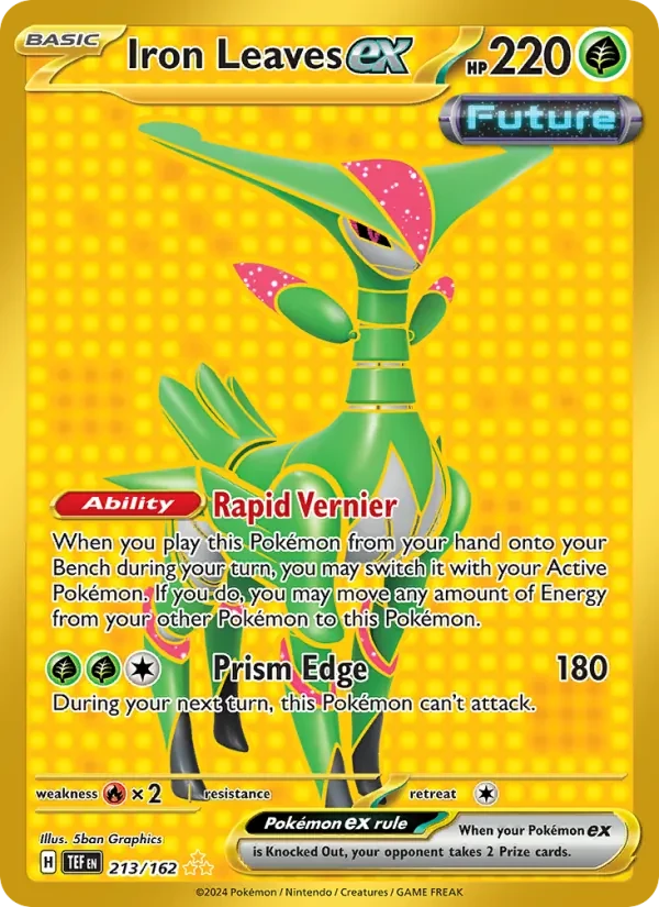 Iron Leaves ex 213/162 Temporal Forces Pokémon card
