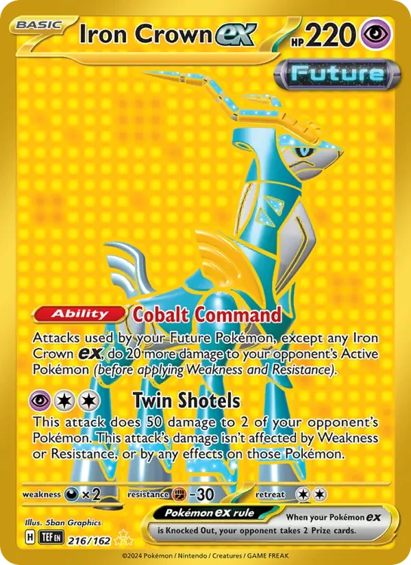 Iron Crown ex 216/162 Temporal Forces Pokémon card