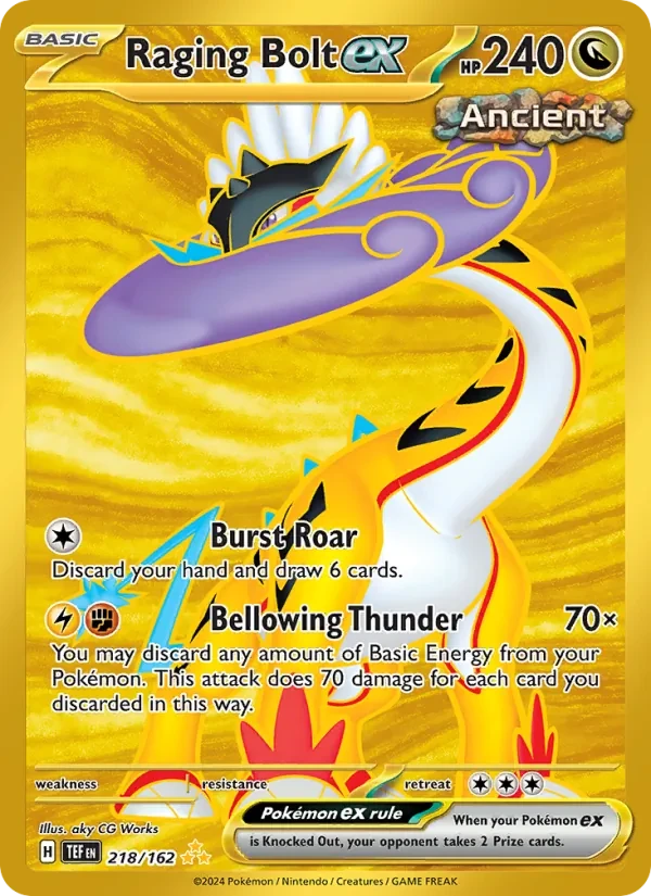 Raging Bolt ex 218/162 Temporal Forces Pokémon card