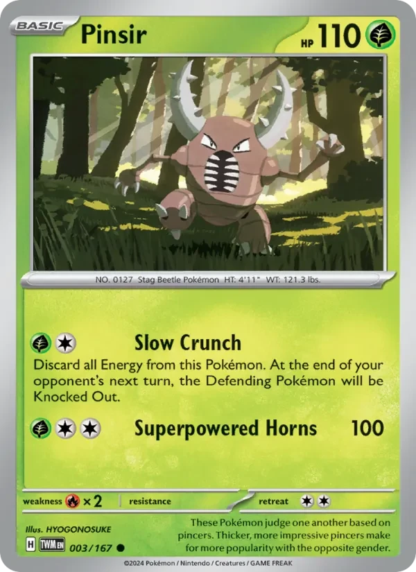 Pinsir 003/167 Twilight Masquerade Pokémon Karte