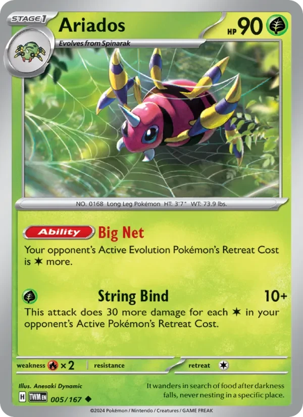 Ariados 005/167 Twilight Masquerade Pokémon card