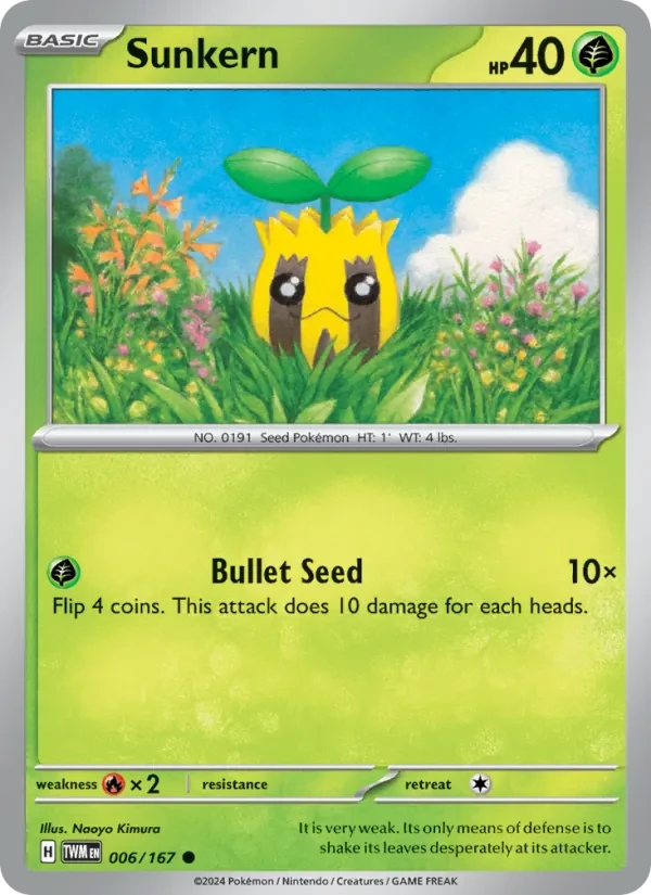 Sunkern 006/167 Twilight Masquerade Pokémon card
