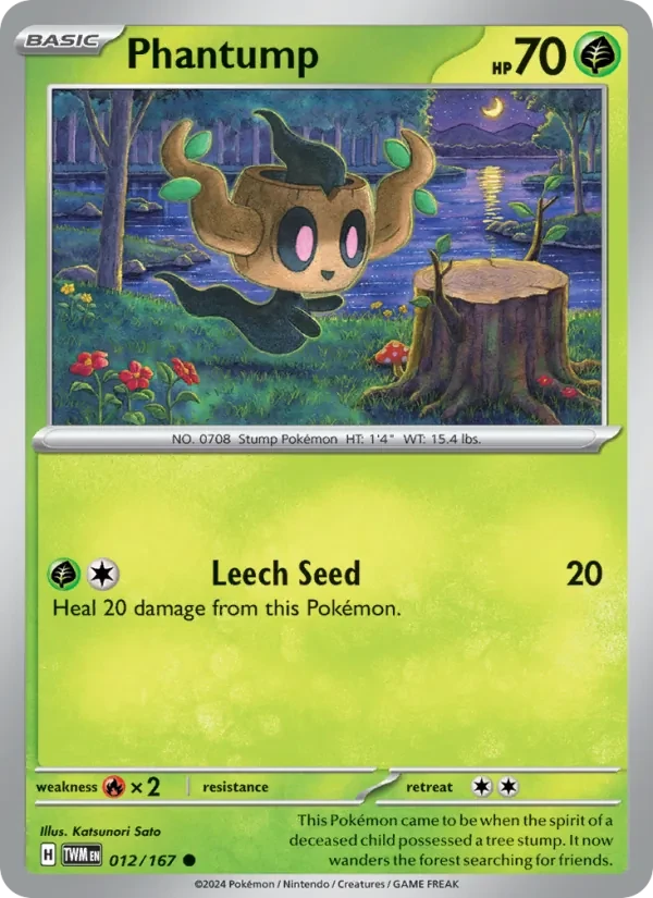Phantump 012/167 Twilight Masquerade Pokémon card
