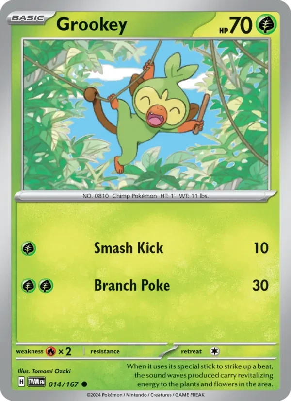 Grookey 014/167 Twilight Masquerade Pokémon card