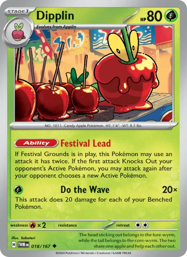 Dipplin 018/167 Twilight Masquerade Pokémon card