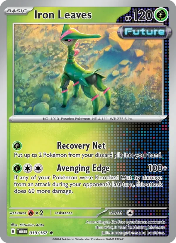 Iron Leaves 019/167 Twilight Masquerade Pokémon card