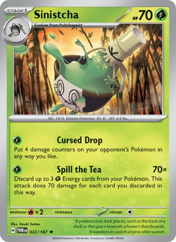 Sinistcha 022/167 Twilight Masquerade Pokémon card