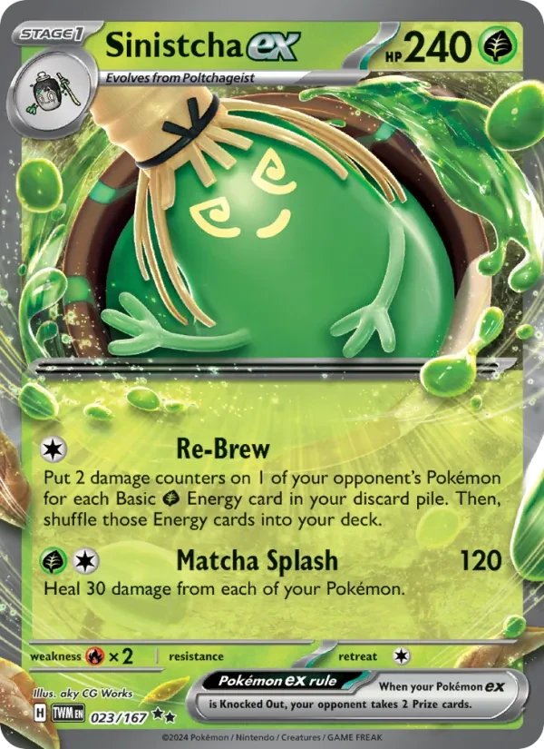 Sinistcha ex 023/167 Twilight Masquerade Pokémon card