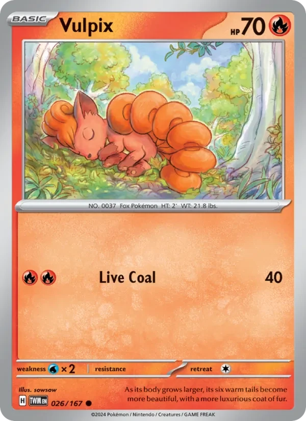Vulpix 026/167 Twilight Masquerade Pokémon Karte