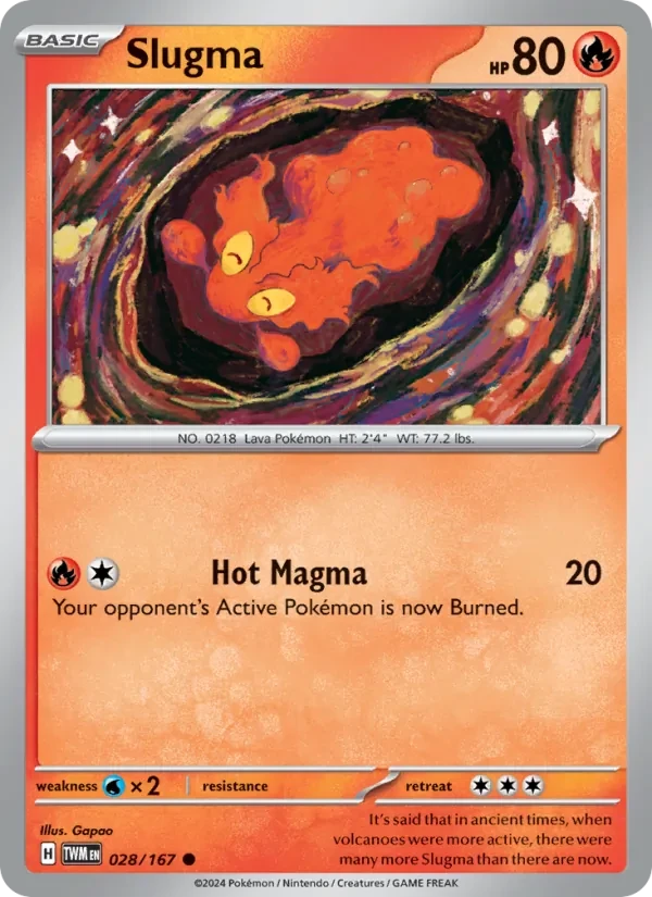 Slugma 028/167 Twilight Masquerade Pokémon card