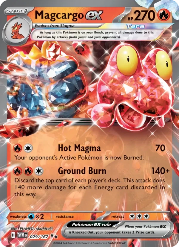 Magcargo ex 029/167 Twilight Masquerade Pokémon card