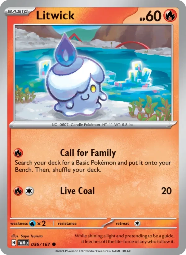 Litwick 036/167 Twilight Masquerade Pokémon card