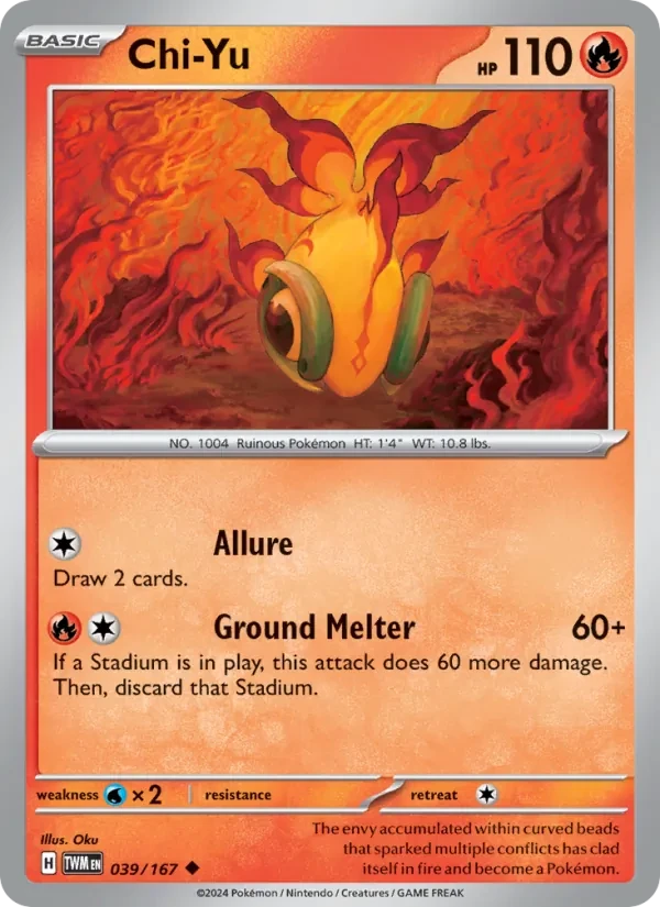 Chi-Yu 039/167 Twilight Masquerade Pokémon Karte