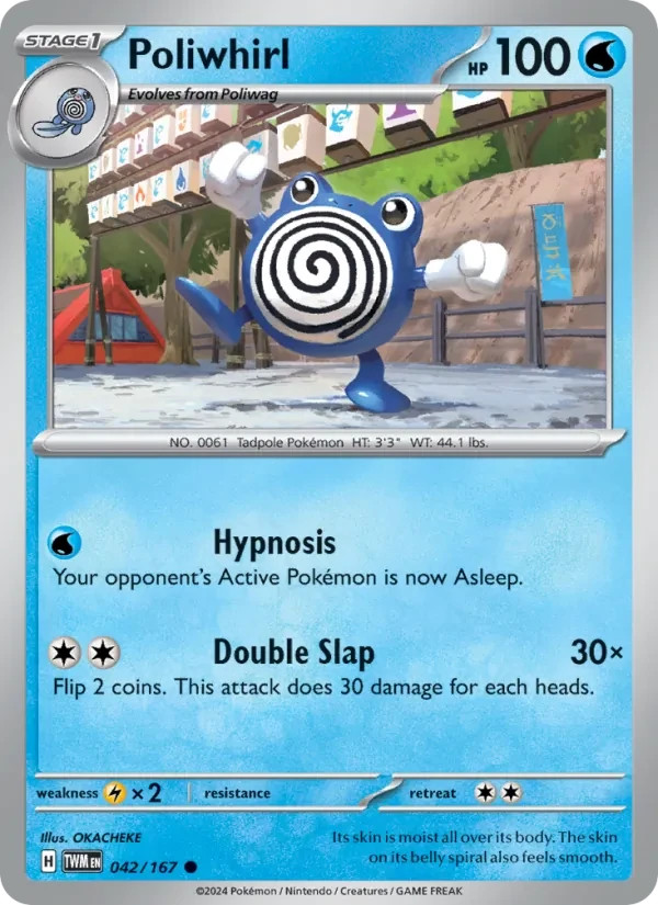 Poliwhirl 042/167 Twilight Masquerade Pokémon card