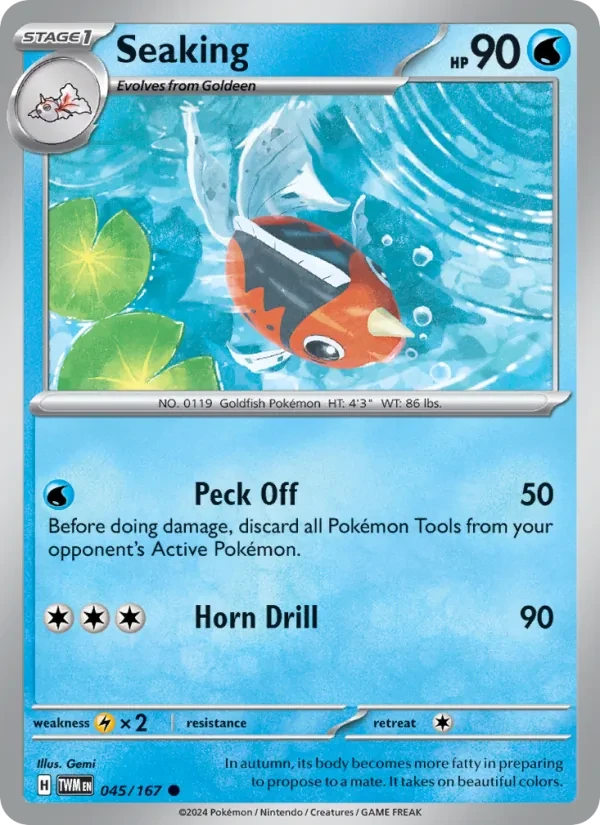 Carta Pokémon Seaking 045/167 Twilight Masquerade