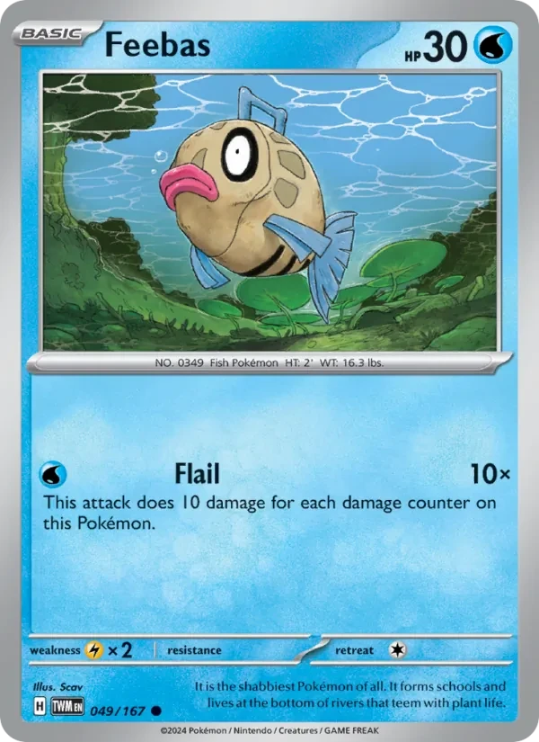 Feebas 049/167 Twilight Masquerade Pokémon card