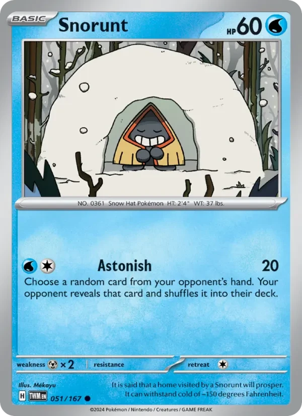Snorunt 051/167 Twilight Masquerade Pokémon Karte
