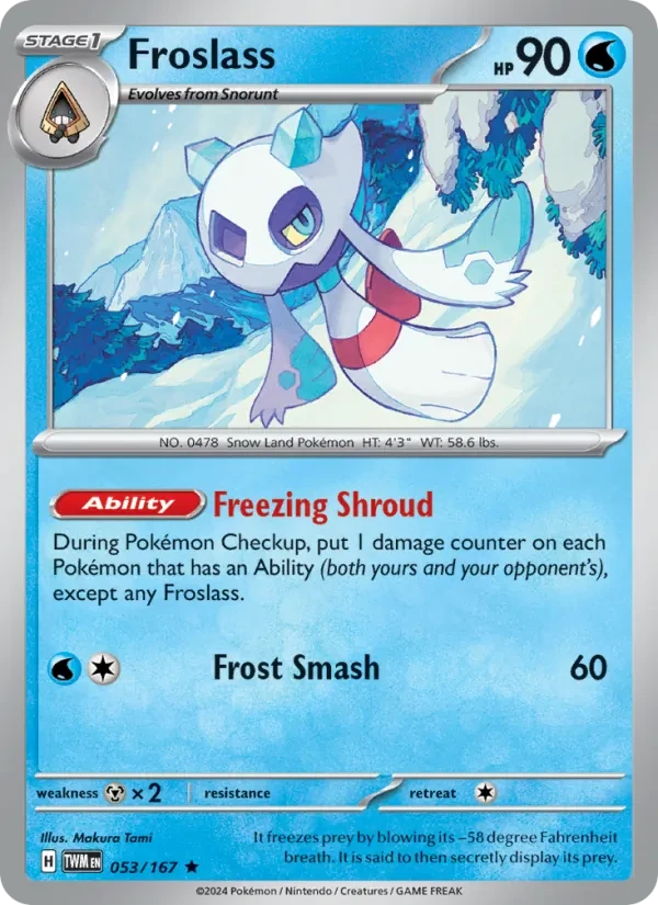 Froslass 053/167 Twilight Masquerade Pokémon card
