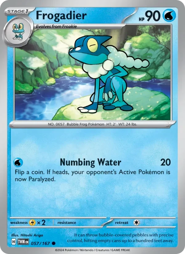 Frogadier 057/167 Twilight Masquerade Pokémon card