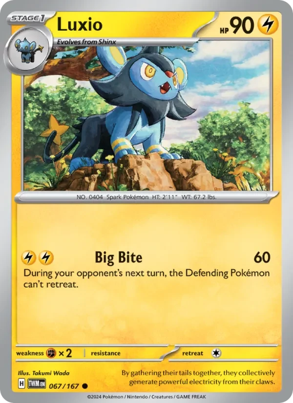 Luxio 067/167 Twilight Masquerade Pokémon card