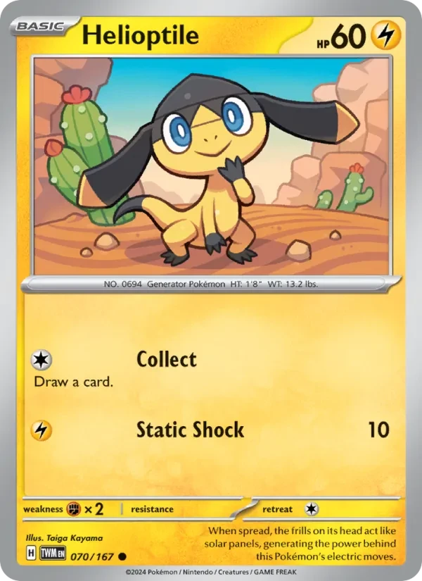 Helioptile 070/167 Twilight Masquerade Pokémon card