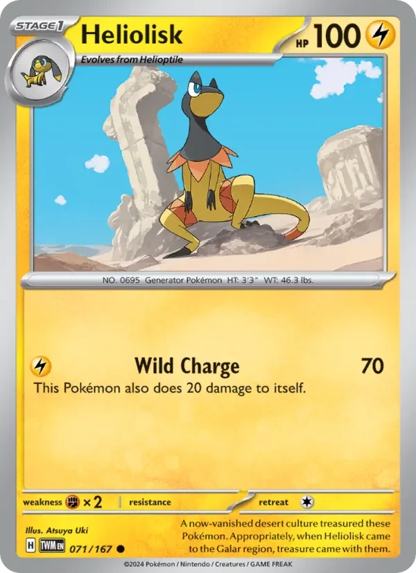 Heliolisk 071/167 Twilight Masquerade Pokémon card