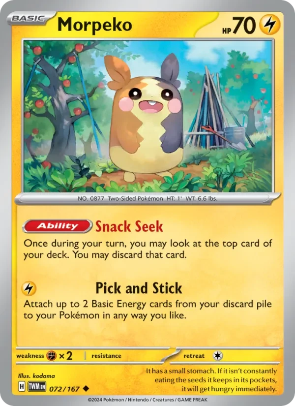 Morpeko 072/167 Twilight Masquerade Pokémon card