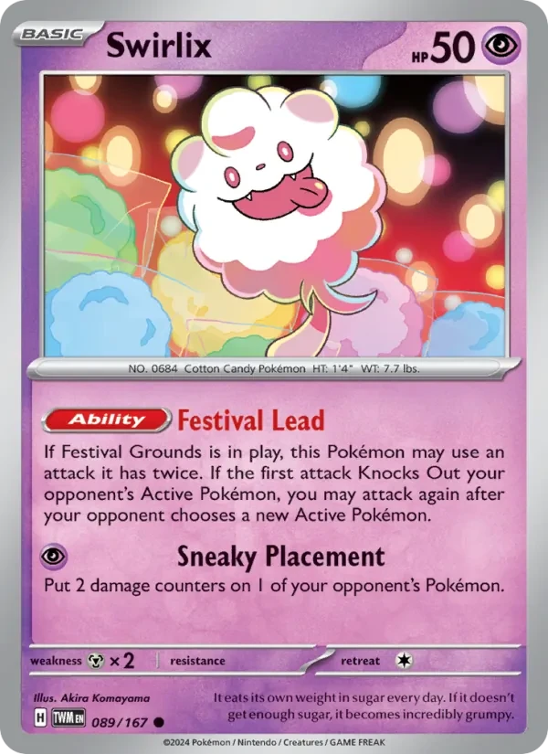 Swirlix 089/167 Twilight Masquerade Pokémon card