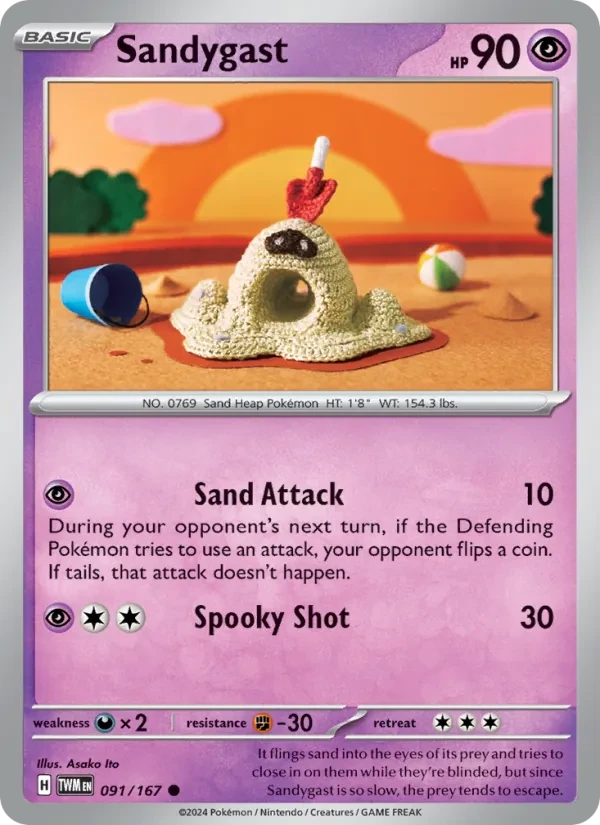 Sandygast 091/167 Twilight Masquerade Pokémon card