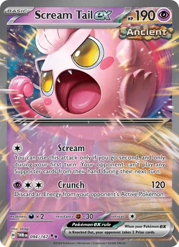 Scream Tail ex 094/167 Twilight Masquerade Pokémon card