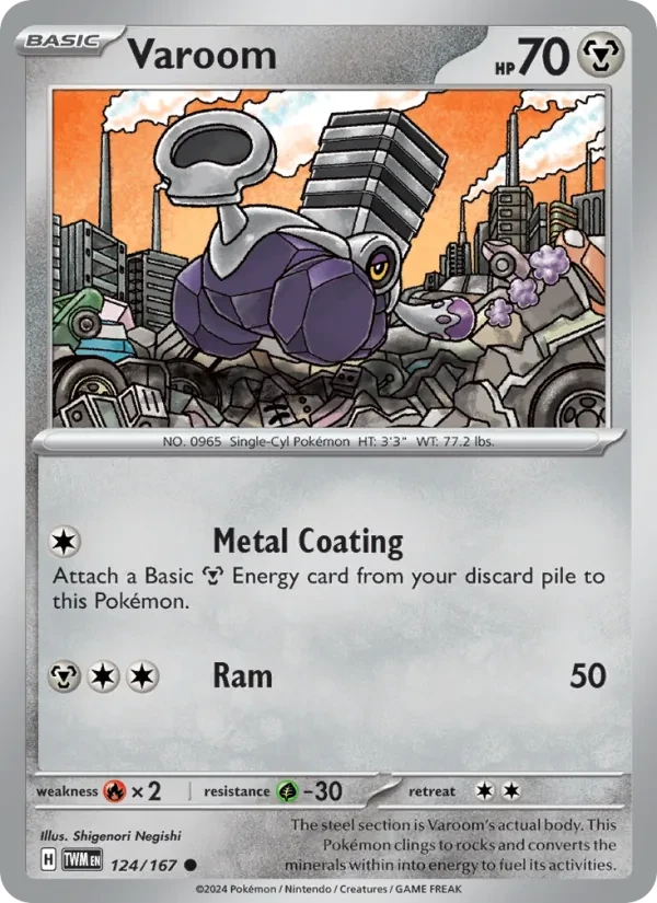 Varoom 124/167 Twilight Masquerade Pokémon card