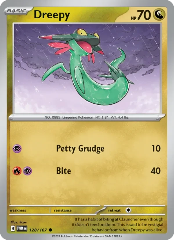 Dreepy 128/167 Twilight Masquerade Pokémon card