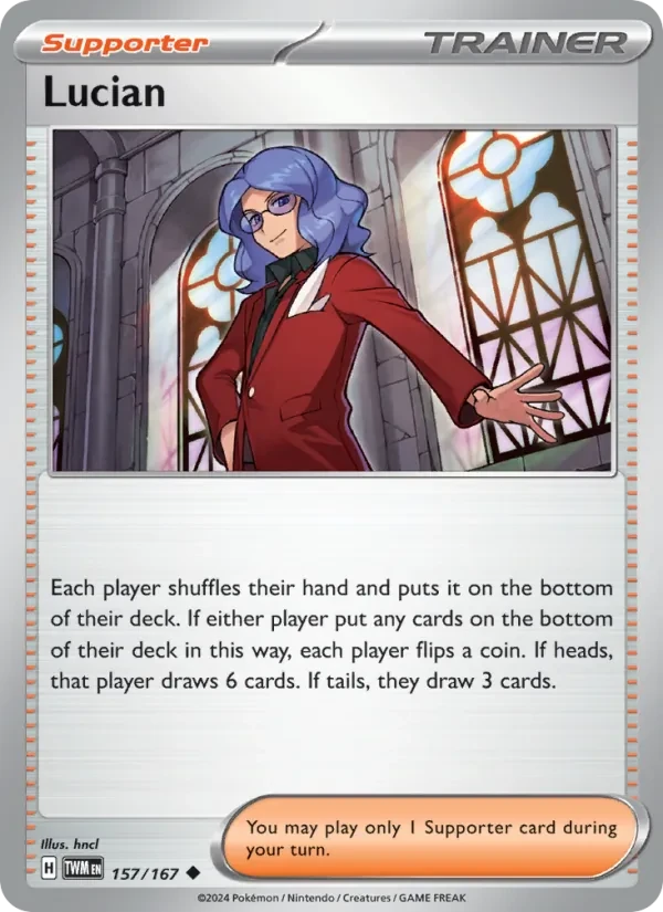 Lucian 157/167 Twilight Masquerade Pokémon card