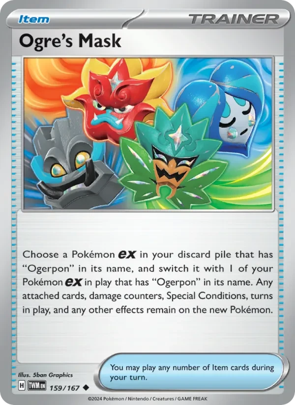 Ogre's Mask 159/167 Twilight Masquerade Pokémon Karte