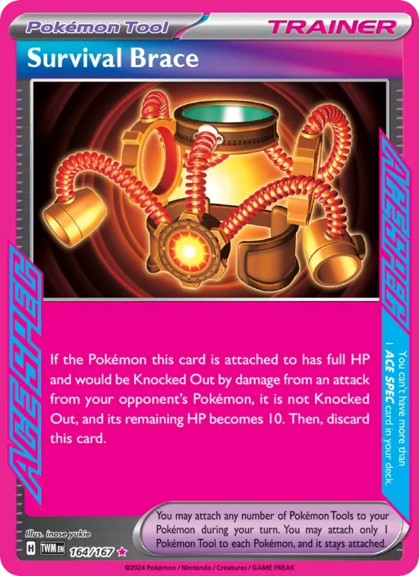 Survival Brace 164/167 Twilight Masquerade Pokémon card
