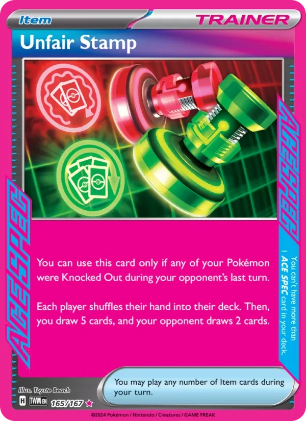 Unfair Stamp 165/167 Twilight Masquerade Pokémon card