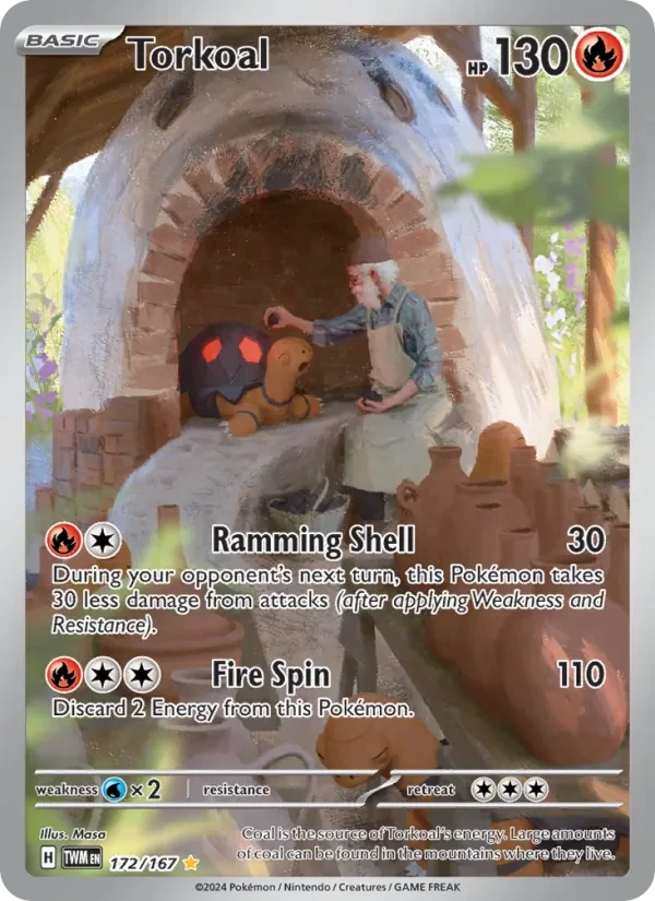 Torkoal 172/167 Twilight Masquerade Pokémon card