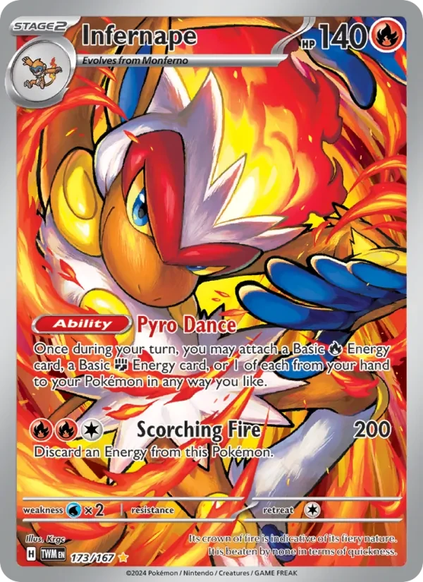 Infernape 173/167 Twilight Masquerade Pokémon card