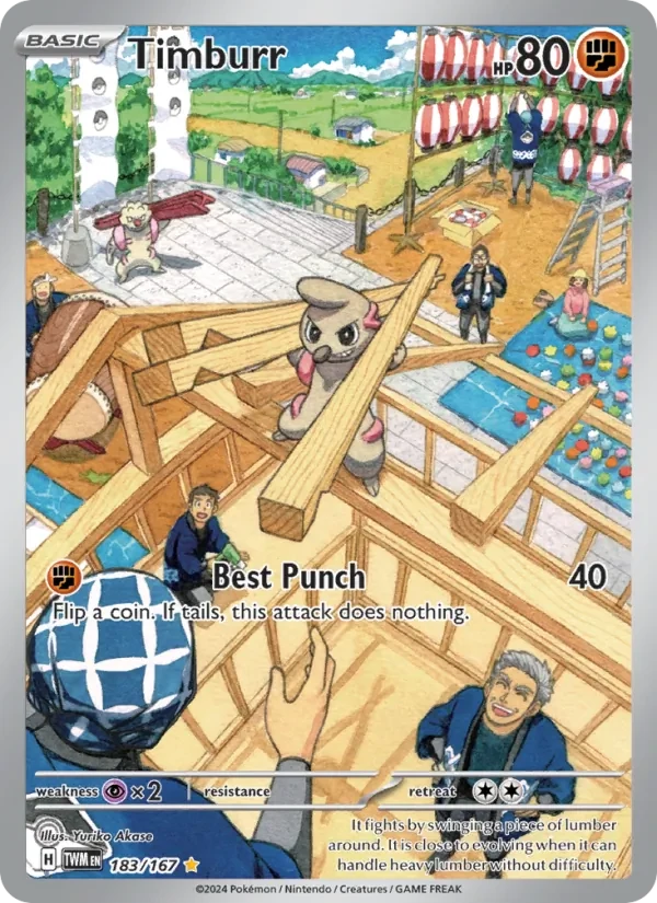 Timburr 183/167 Twilight Masquerade Pokémon card