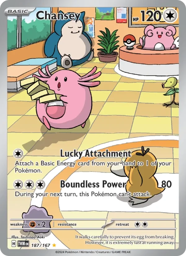 Chansey 187/167 Twilight Masquerade Pokémon card
