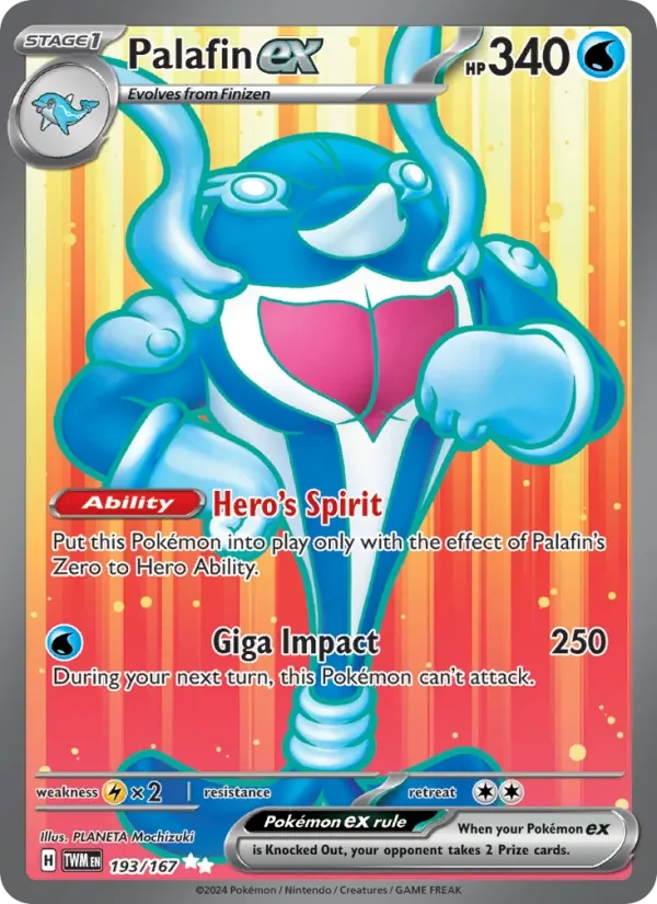 Palafin ex 193/167 Twilight Masquerade Pokémon card