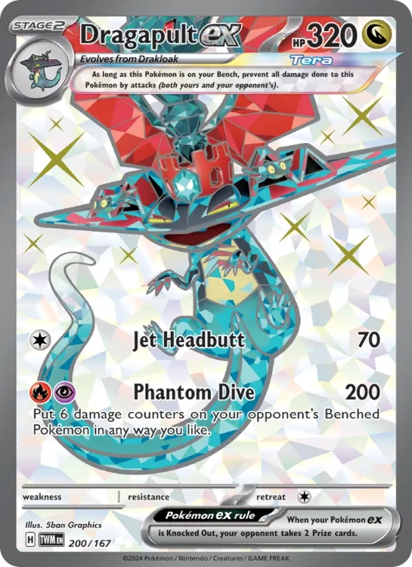 Dragapult ex 200/167 Twilight Masquerade Pokémon card