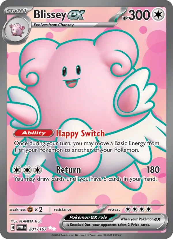 Blissey ex 201/167 Twilight Masquerade Pokémon card