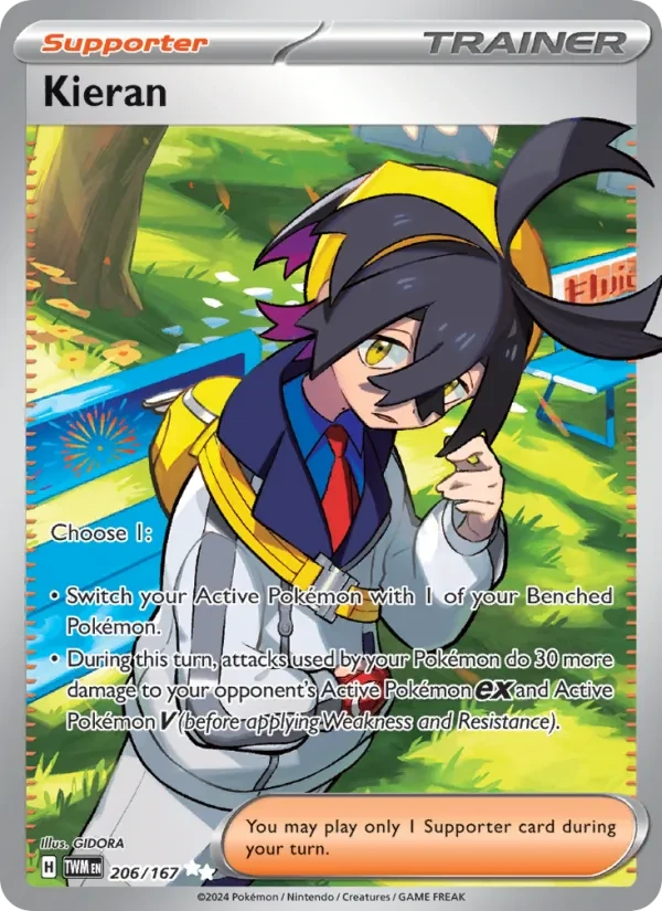 Kieran 206/167 Twilight Masquerade Pokémon card