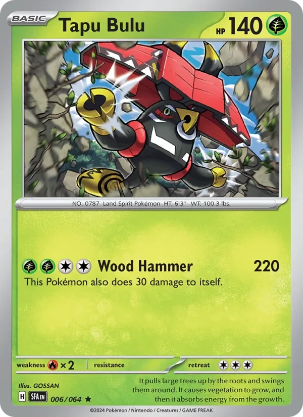 Tapu Bulu 006/64 Shrouded Fable Pokémon card
