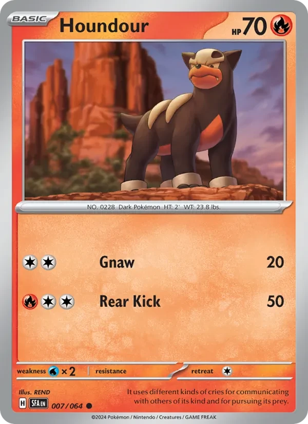 Houndour 007/64 Shrouded Fable Pokémon Karte