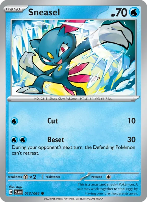 Sneasel 013/64 Shrouded Fable Pokémon card